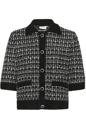 Kaffe Cardigans, female, , Size: S Cardigan with 3/4 Sleeves and Buttons