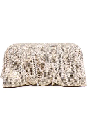 BENEDETTA BRUZZICHES Clutches, female, , Size: ONE SIZE Golden Crystal Mesh Clutch Bag