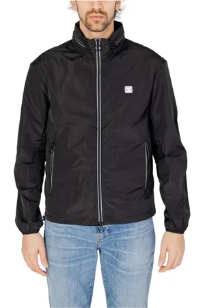 Armani Exchange Light Jackets, male, , Size: XL Polyester Turtleneck Jacket with Zip
