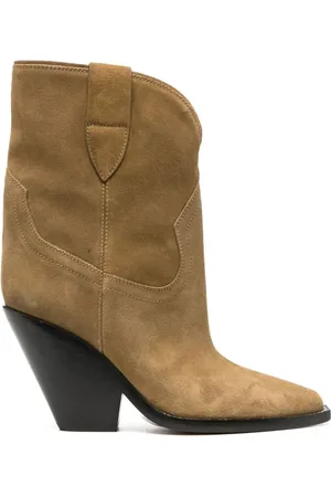 Isabel Marant Cowboy Boots, female, , Size: 6 US Sand Suede Ankle Boots