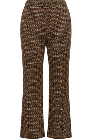 Maliparmi Wide Trousers, female, , Size: M Flower Jacquard Trousers