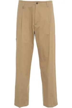 Paolo Pecora Straight Trousers, male, , Size: L Chino Trousers Stylish Tailored Fit