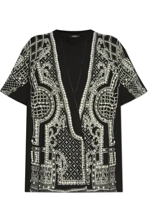 Balmain Blouses, female, , Size: S Oversize t-shirt with print