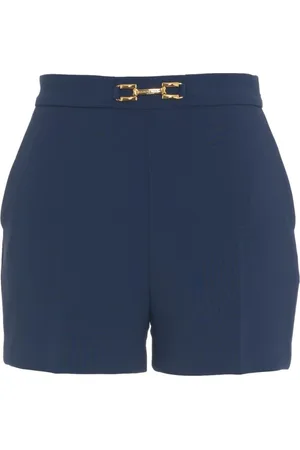 Elisabetta Franchi Short Shorts, female, , Size: S Stretch Crêpe Bermuda Shorts