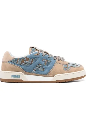 Fendi Sneakers, female, , Size: 5 US Blue Sneakers with Round Toe