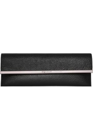 Alexander McQueen Clutches, female, , Size: ONE SIZE Long Clutch with Engraved Logo