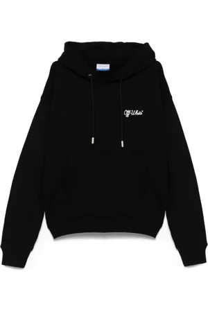 OFF-WHITE Hoodies, male, , Size: S Logo Cotton T-shirt Crew Neck