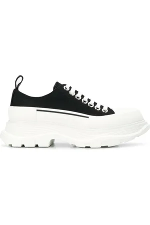 Alexander McQueen Sneakers, female, , Size: 8 1/2 US Canvas Chunky Sole Sneakers