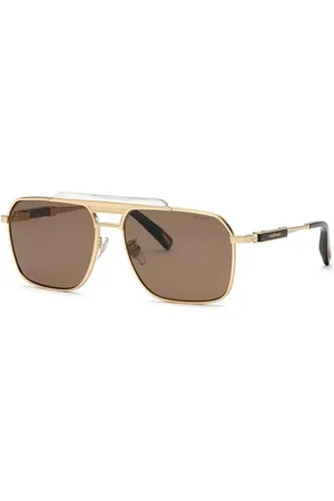 Chopard Sunglasses, male, , Size: 62 MM Rose Gold Sunglasses with Brown Lenses