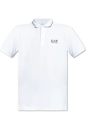 EA7 Polo Shirts, male, , Size: XL Cotton Polo with Printed Logo