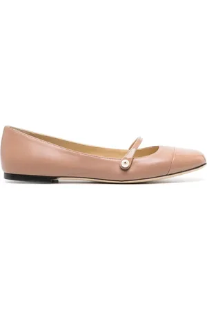 Jimmy Choo Ballerinas, female, , Size: 6 US Blush Pink Pearl Detail Flat Shoes