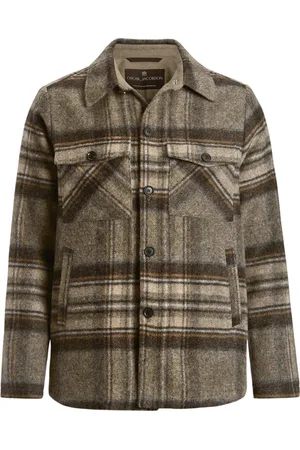 Oscar Jacobson Light Jackets, male, , Size: M Check Overshirt Outerwear