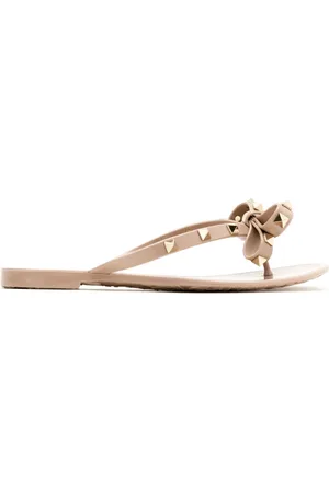 VALENTINO GARAVANI Flip Flops, female, , Size: 5 US Powder Rockstud Sandals