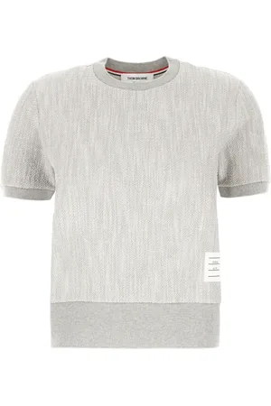 Thom Browne T-Shirts, female, , Size: S Casual Cotton T-Shirt for Men