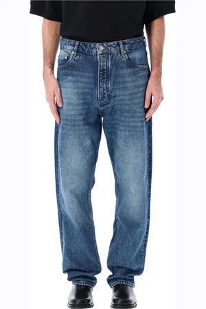 STUDIO NICHOLSON Straight Jeans, male, , Size: L Classic Denim Pant Indigo Ss25