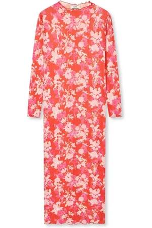 Mads Norgaard Maxi Dresses, female, , Size: S Fiery Long Sleeve Dress