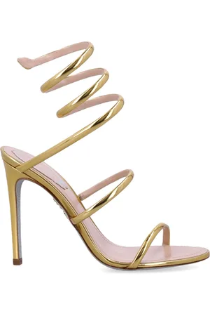 RENE CAOVILLA High Heel Sandals, female, , Size: 6 US Gold Closed Toe Sandal Cleo