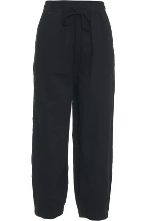 THOM KROM Straight Trousers, female, , Size: S Linen Elastic Waist Pants