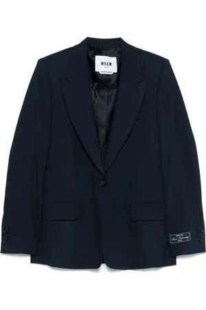 Msgm Blazers, female, , Size: S Jacket with Shoulder Pads