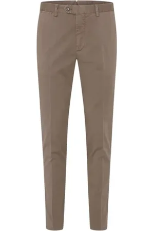 Oscar Jacobson Chinos, male, , Size: 3XL Slim Fit Twill Trousers in Dark Blue