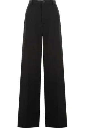 Balenciaga Wide Trousers, female, , Size: XS Flared Wool Pants Men Italy Made