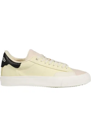 Heron Preston Sneakers, male, , Size: 7 US Canvas Low-Top Sneakers with Leather Detail