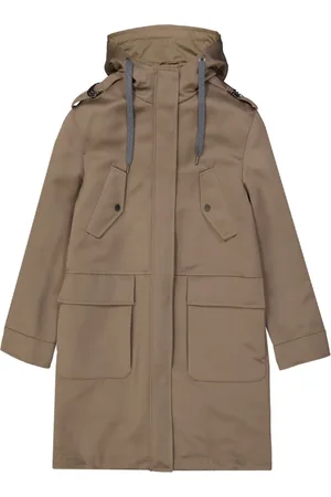 Brunello Cucinelli Parkas, female, , Size: XS Blend Cotton Parka with Patch Pockets