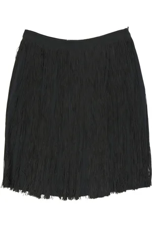 Alberta Ferretti Short Skirts, female, , Size: S Silk Blend Fringed Skirt