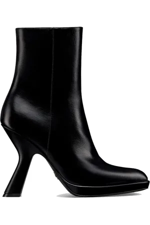 Dior Heeled Boots, female, , Size: 6 US Leather Ankle Boots with Pointed Toe