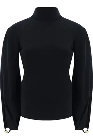 Chloé Turtlenecks, female, , Size: L Wool Sweater with Balloon Sleeves