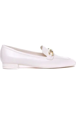 Stuart Weitzman Loafers, female, , Size: 8 1/2 US Leather Square Toe Loafers Women Italy