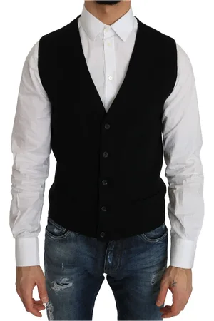 Dolce & Gabbana Suit Vests, male, , Size: XL Italian Elegance Cotton Formal Vest