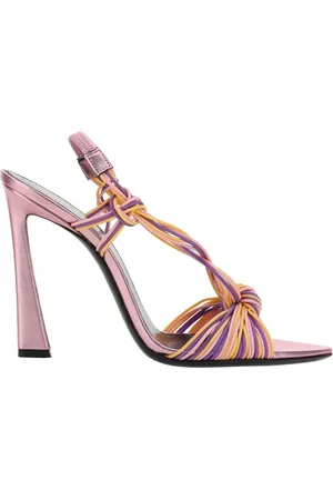 Saint Laurent High Heel Sandals, female, , Size: 6 1/2 US Heel Sandals with Plastic Detail