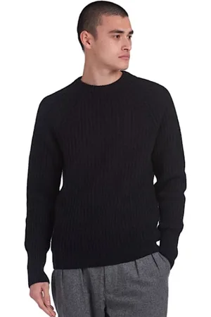 Barbour Round-neck Knitwear, male, , Size: S Chunky Ribbed Tynedale Sweater