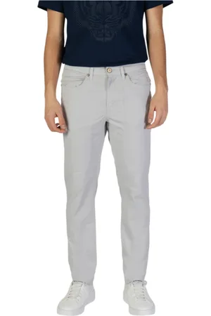 Jeckerson Slim-fit Trousers, male, , Size: W33 Grey Cotton-Lycra Trousers with Pockets