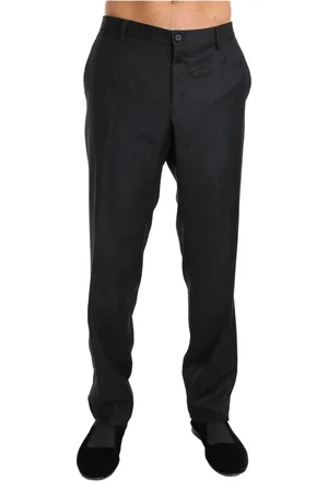 Dolce & Gabbana Suit Trousers, male, , Size: 2XL Elegant Patterned Formal Trousers