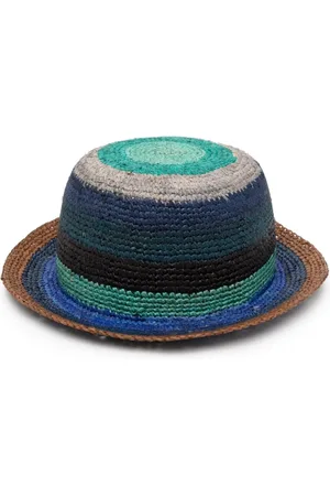 Paul Smith Hats, unisex, , Size: M Red Striped Crochet Hat