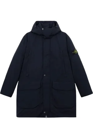 Stone Island Parkas, male, , Size: S Navy Long Down Parka