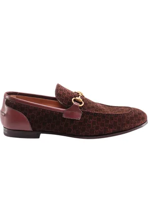 Gucci Loafers, male, , Size: 7 1/2 US Suede Loafers with G Quadro