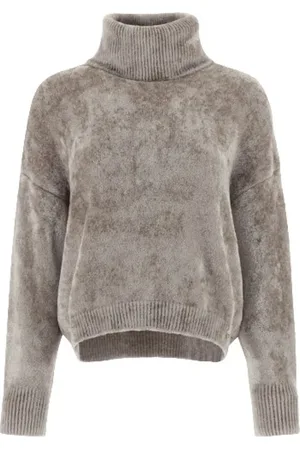 HERNO Turtlenecks, female, , Size: XS Crop Ciniglia Sweater