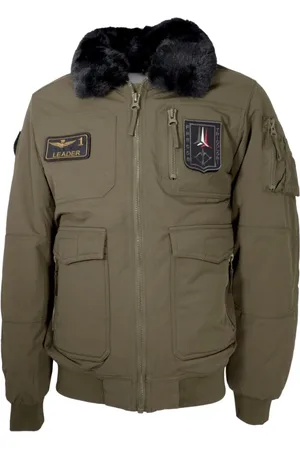 Aeronautica Militare Winter Jackets, male, , Size: XL Pilot Jacket with Removable Collar