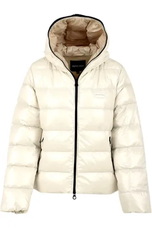 Duvetica Down Jackets, female, , Size: M Hooded Jacket with Horizontal Quilting