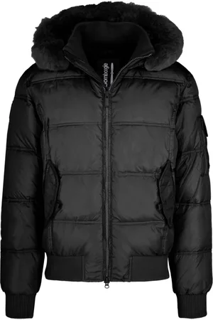 Bomboogie Winter Jackets, male, , Size: M Gewatteerde bomberjack met korte bontafwerking