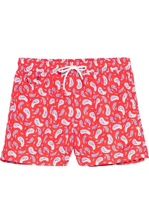 Kiton Beachwear, male, , Size: XL Paisley Swim Shorts