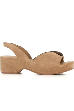 ROBERTO DEL CARLO High Heel Sandals, female, , Size: 10 US Suede Crossed Strap Wedges