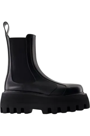Alexander McQueen Chelsea Boots, female, , Size: 9 US Leather Rubber Boots Slip-On