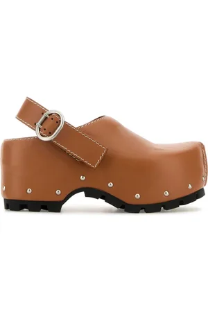 Jil Sander Clogs, female, , Size: 7 US Caramel Leather Clogs