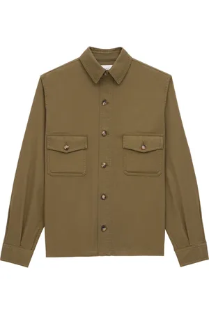 Saint Laurent Light Jackets, male, , Size: L Button-Up Shirt with Pockets