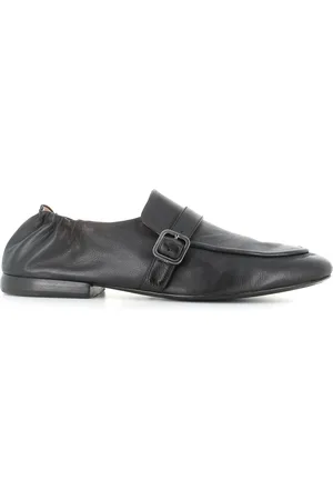 MARSÈLL Loafers, male, , Size: 10 US Leather Loafer with Silver Buckle