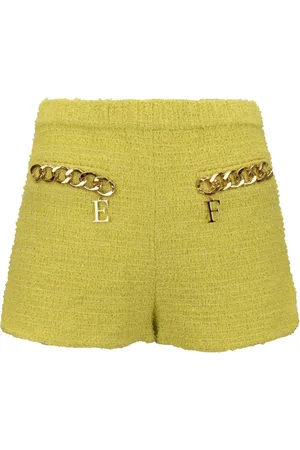 Elisabetta Franchi Short Shorts, female, , Size: M Gold Metal Zipper Hook Shorts